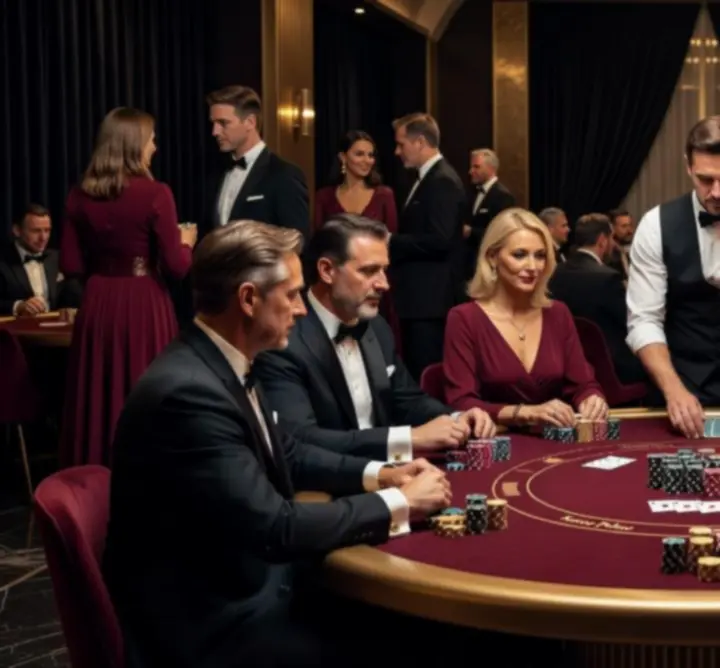Wieczór pokerowy KARDI NAILS PATRYCJA DZIUBA-DRĄG z eleganckim stołem i żetonami eventowymi